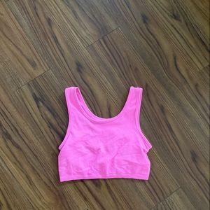 neon pink Aerie bra top/sports bra/ bralette never worn size small